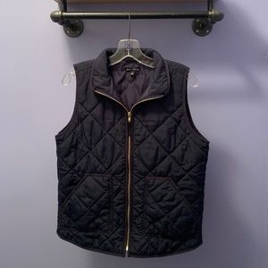 J. Crew navy blue puffer vest size S